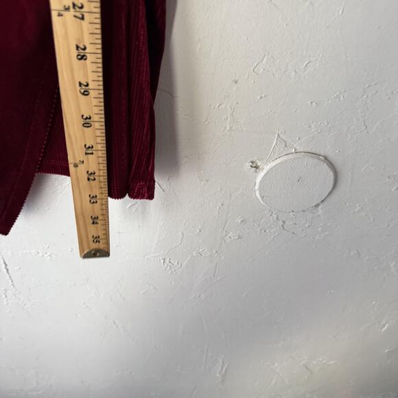 Chocolate Dress Womens Medium Red Velvet Long Sleeve Ruched Wrap Vampire Witchy - Picture 6 of 8